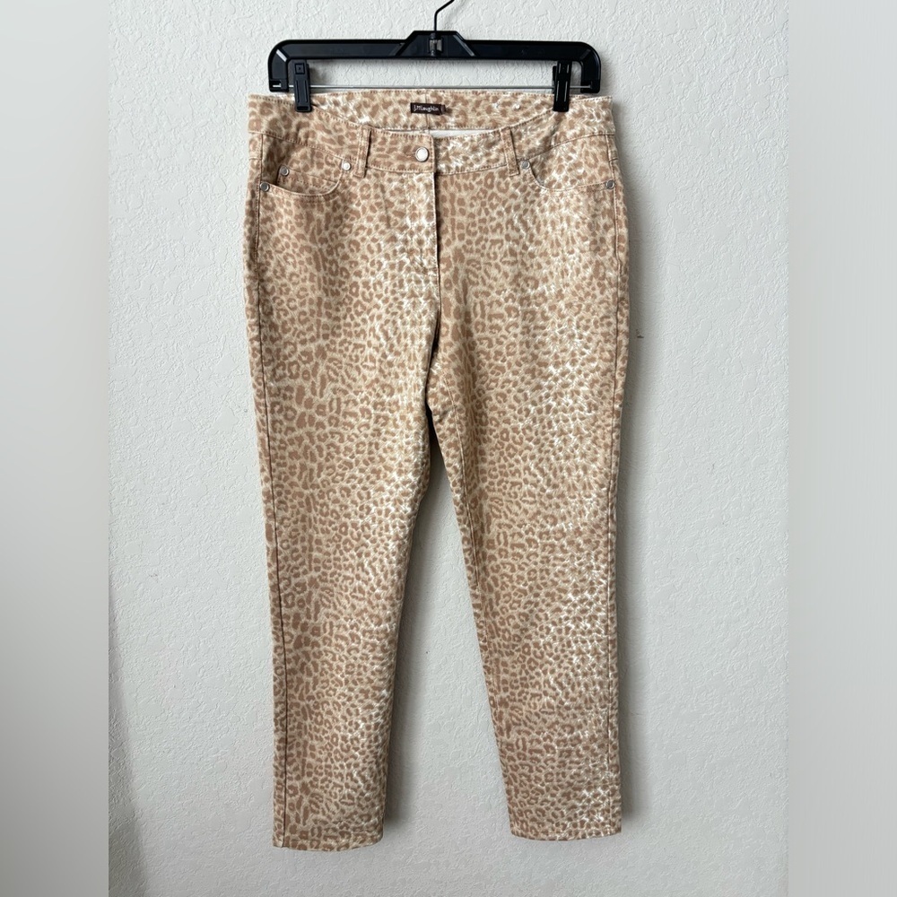 J. McLaughlin Leopard Print Skinny Jeans Size 8